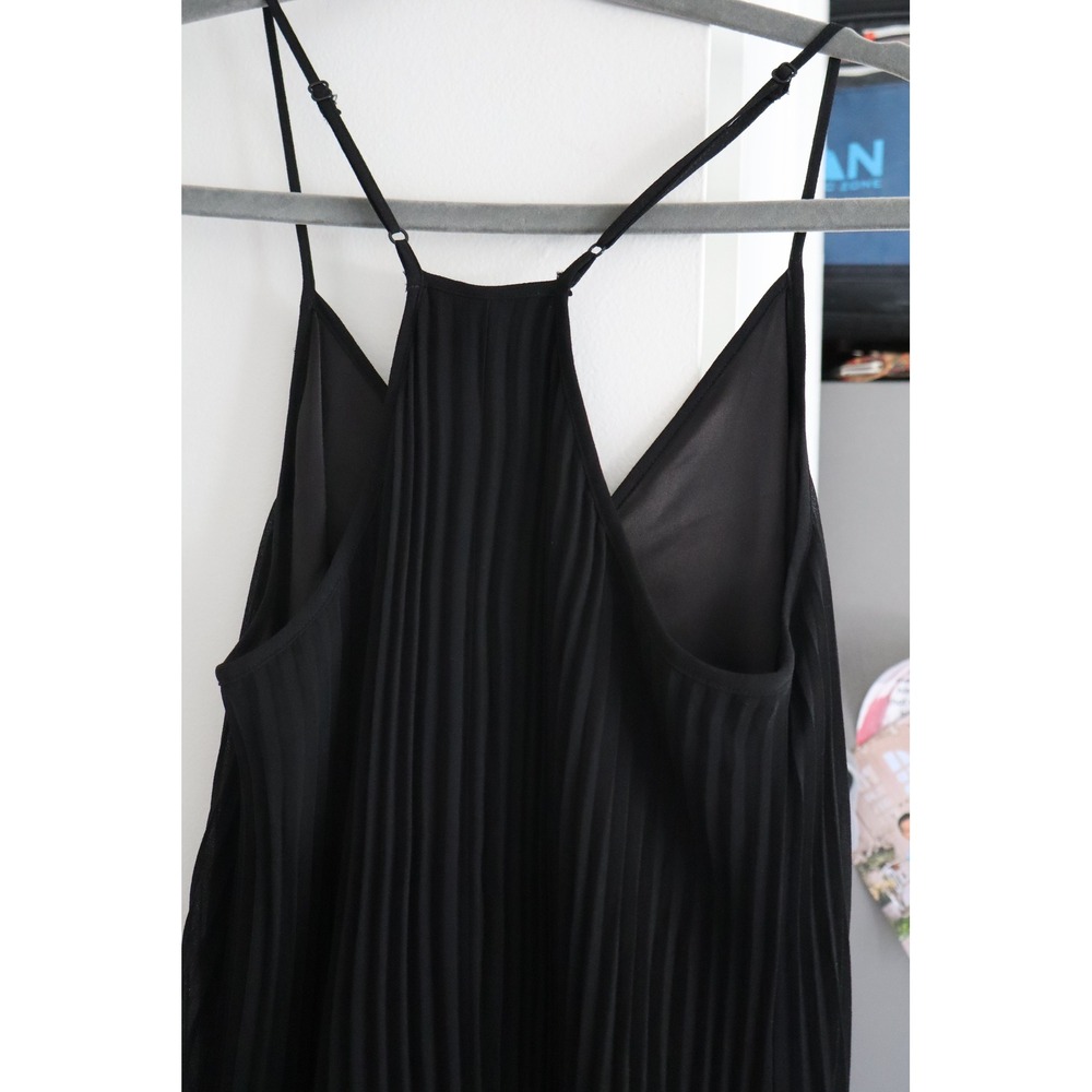Victorias Secret Women Black Pleated Maxi Dress size XS Short Adjustable Straps - Picture 4 of 9